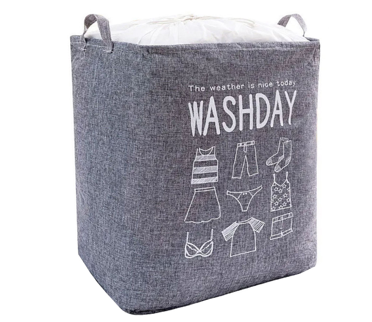 Кошик складаний для білизни й іграшок Washday Сірий 212-8724219