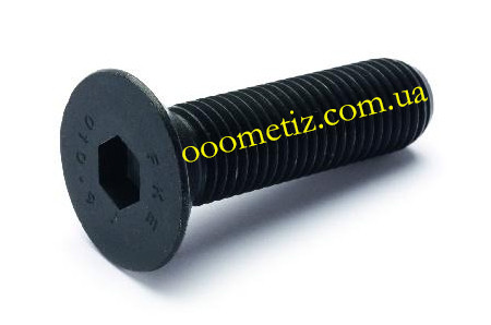 Гвинт М4х6 10.9 сталевий без покриття DIN 7991 з потайною головкою і внутрішнім шестигранником, фото 1