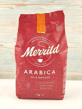 Кава зернова Merrild Arabica 1 кг Італія