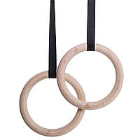Кольца для кроссфита кольца гимнастические деревянные Zelart 2604