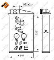 Теплообменник, система отопления салона NRF 54272