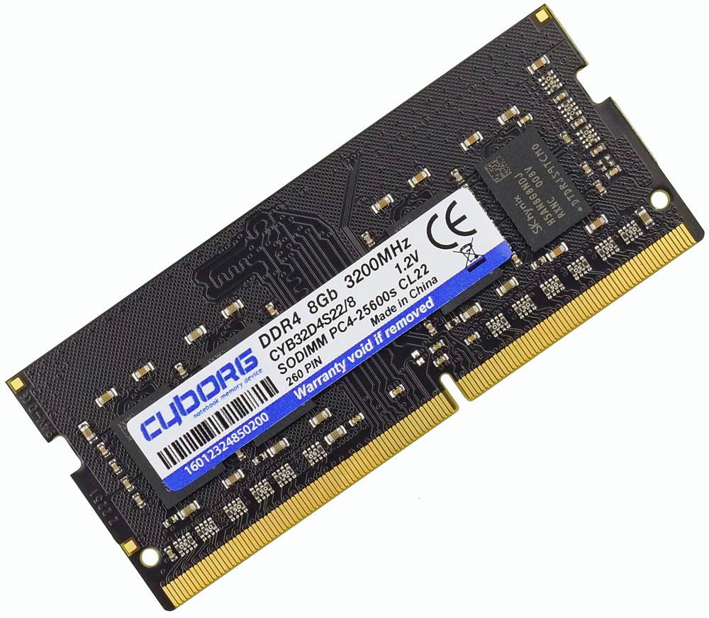 DDR4 SDRAM-3200 8GB PC4-25600 - оперативна пам'ять для ноутбука CYBORG CYB32D4S22/8 (776774)