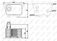Охладитель масла, моторное масло NRF 31173