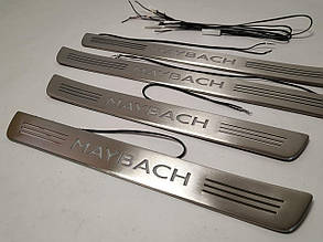 Накладки на пороги Mercedes W222 з підсвіткою Maybach