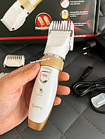 Машинка для стрижки волос с керамическими лезвиями Geemy GM-6001 с дополнительным аккумулятором