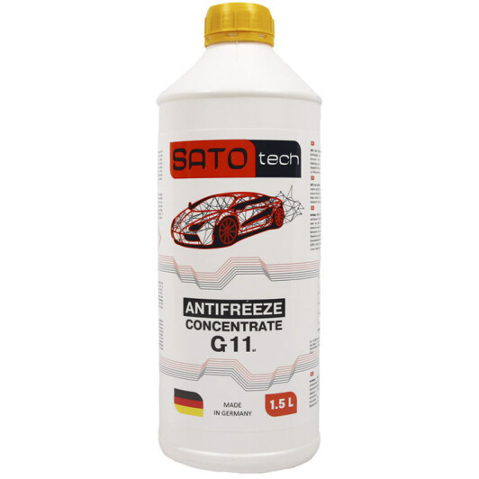 Sato TECH G11 жовтий, 1,5 л (G1101Y) концентрат антифризу, фото 1