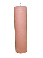 Свеча 105*500 мм напольная в форме цилиндра. Цвет розовый.
