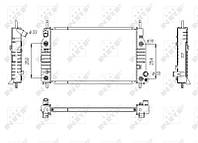 Радиатор, система охлаждения двигателя NRF 53748