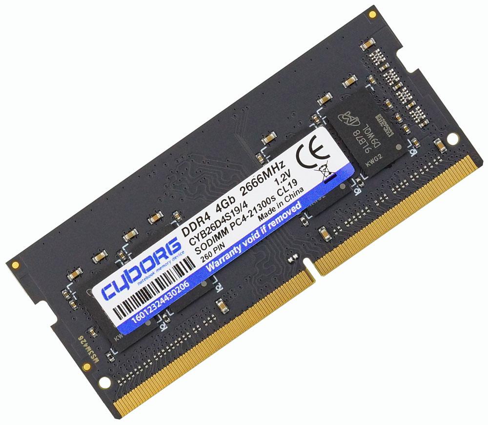 DDR4 SDRAM-2666 4GB - оперативна пам'ять для ноутбука PC4-21300 CYBORG CYB26D4S19/4 (776768)
