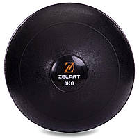 Мяч медицинский слэмбол для кроссфита Zelart Slam Ball 2672-8 вес 8кг Black