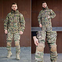 Тактичний костюм мультикам софтшел "Grifon Soft Shell Tornado" (куртка + штани з наколінниками) осінні 60