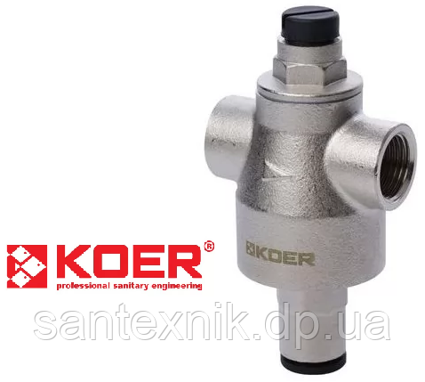 Редуктор тиску Koer KR.1251 1/2 (+статика) під манометр