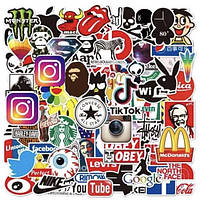 Набор виниловых наклеек Популярные бренды Takara Tomy на ноутбук телефон авто 99 шт.