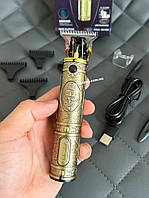 Професійний акумуляторний тример для бороди та вусів Kemei KM-700B зі змінними насадками 1-3 мм