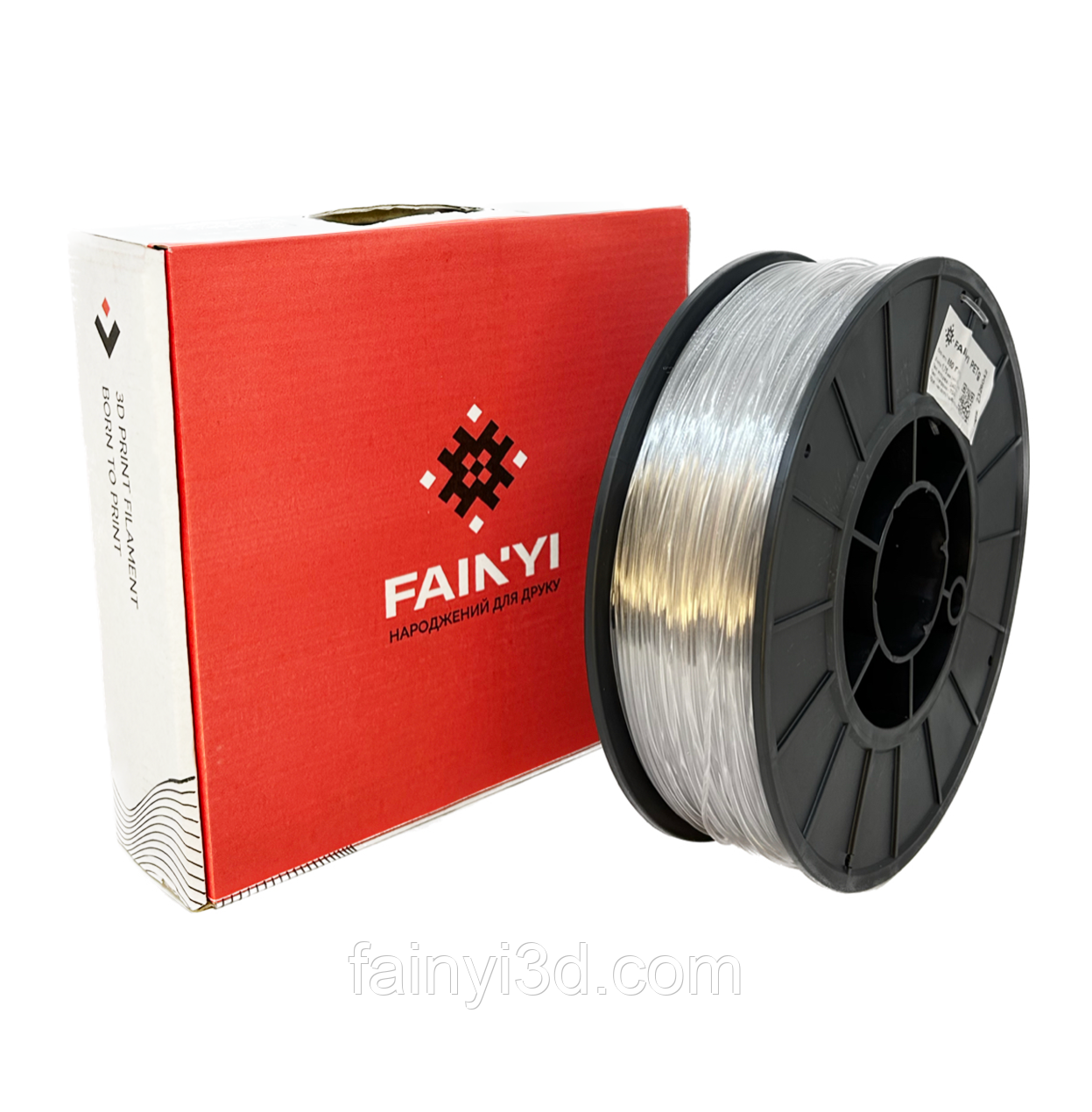 ФАЙНИЙ PETG (CoPET) пластик для 3D принтера 0.850 кг / 245 м / 1.75 мм Прозорий