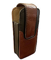 Чохол-сумка на пояс вертикальна (скоба + на ремінь) 3310- коричневий