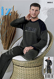 Утоплена чоловіча піжама Eliz з надписом FUTURE, колір хакі