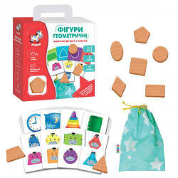 Дерев'яні фігурки в мішечці Vladi Toys ZB2001-02 Геометричні фігури