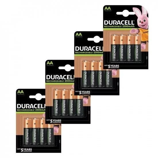 Батарейки акумулятор Duracell Rechargeable DX1500 Ni-MH AA 2500 mAh BL 4шт (Оригінал)