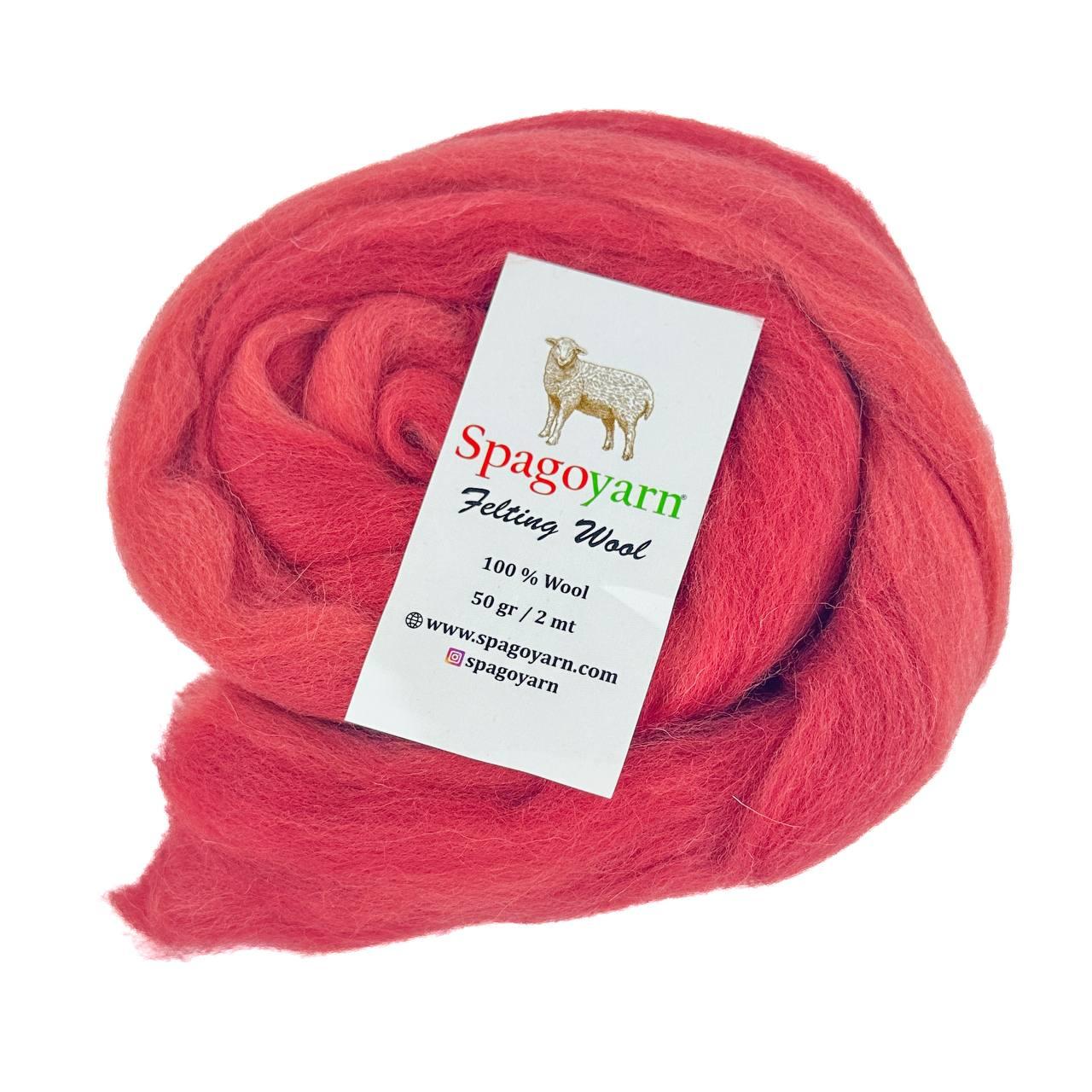 Spagoyarn FELT WOOL (Фелт Вул) № 87034 теракотовий (Пряжа 100% вовна, нитки для фелтинга), фото 1