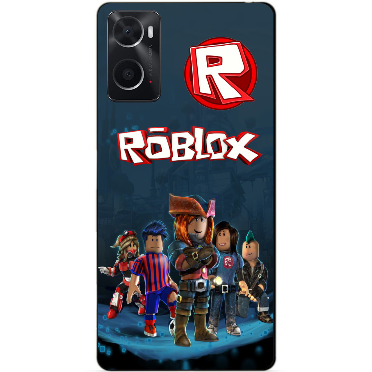 Силіконовий бампер чохол для Oppo A76/A96 з малюнком Roblox Роблокс