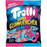 Trolli Gluhwurmchen Sauer Blaurot Кислые червяки 150g