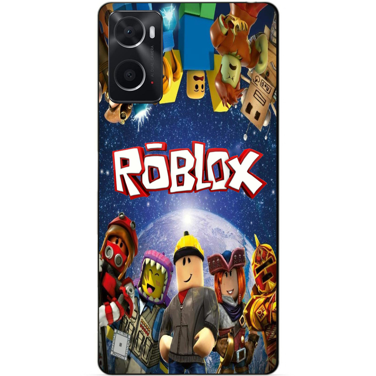 Силіконовий бампер чохол для Oppo A76/A96 з малюнком Роблокс Roblox