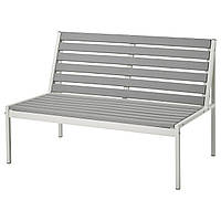 2-місний диван IKEA JOLPEN, для вулиці, білий, сірий, 100х59х67 см, 605.154.83
