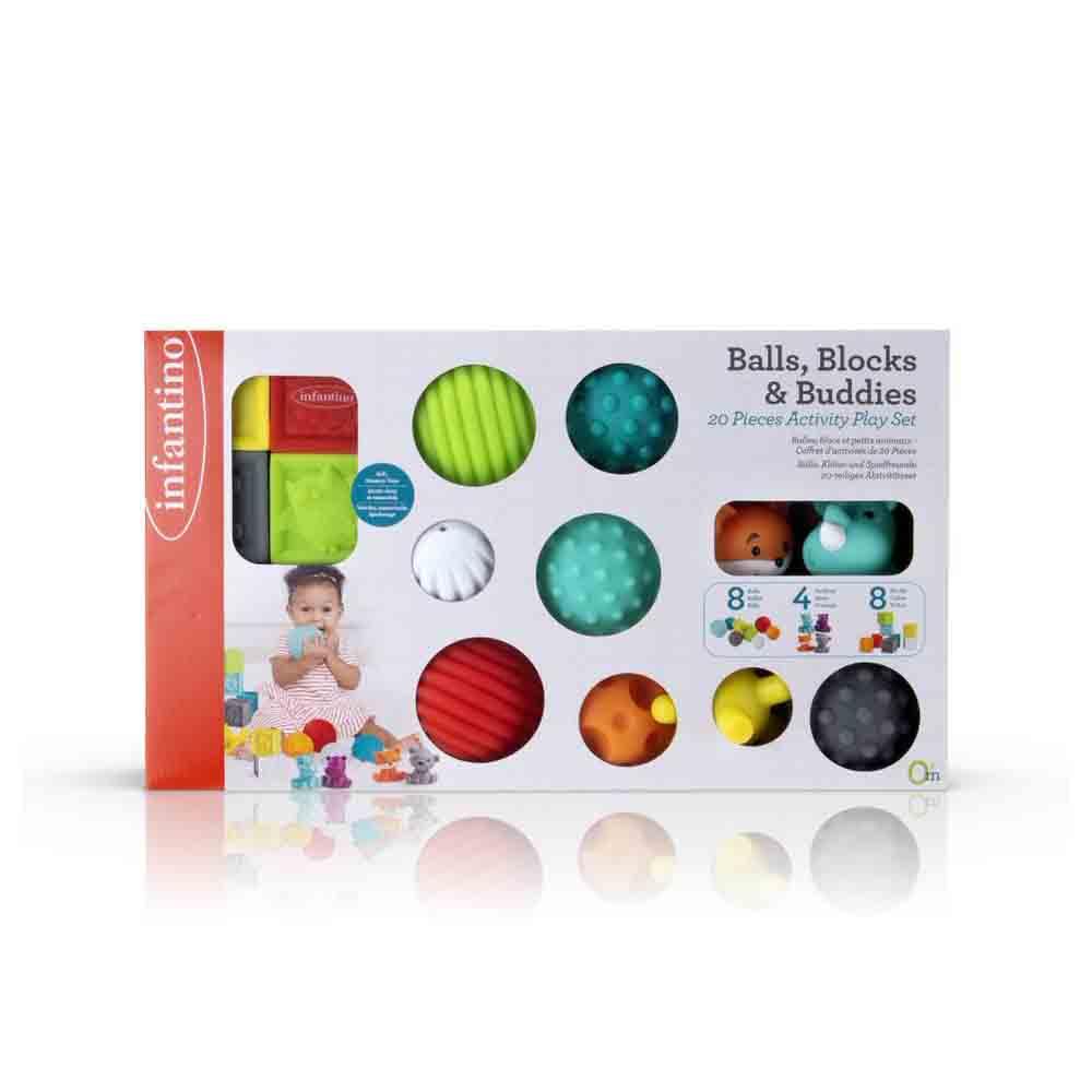 Мульти-сенсорний набір Infantino М'ячики, кубики і звірятка 005373, фото 1