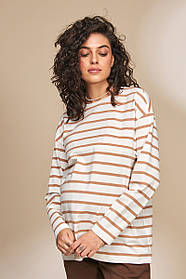 Лонгслів для вагітних та годуючих мам з секретом годування Nikita розмір L Юла Мама Коричневий NR-31.032