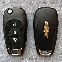 LXP-T003 315MHz ID46 Ключ Chevrolet Cruze Trax Spark Aveo Tracker Trailblazer выкидной 3 кнопки (Trunk) HU100