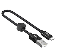 Кабель HOCO USB Lightning 2.4 A 0,25 m Black (X35)