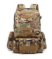 Тактический большой рюкзак Мультикам TacticBag 45-55л с подсумками (Камуфляж)