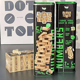Гра настільна "Вежа" рос., Игра настольная "Number Tower" 54 шт.