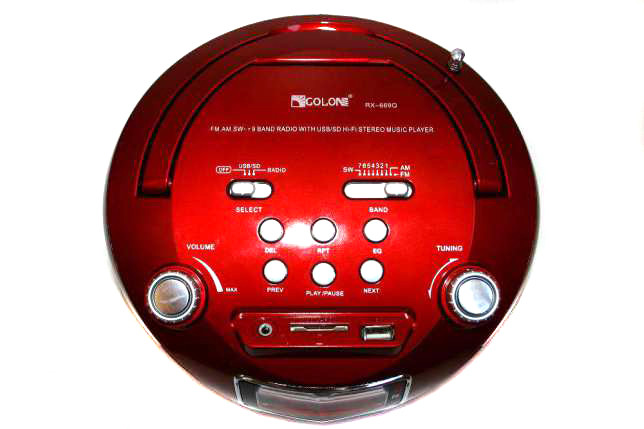 Бумбокс колонка часы MP3 Golon RX 669Q Red - фото 5 - id-p1928156159