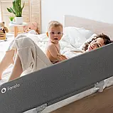 Захисна бар'єрка для ліжка Lionelo Lora XL Grey Stone, фото 2