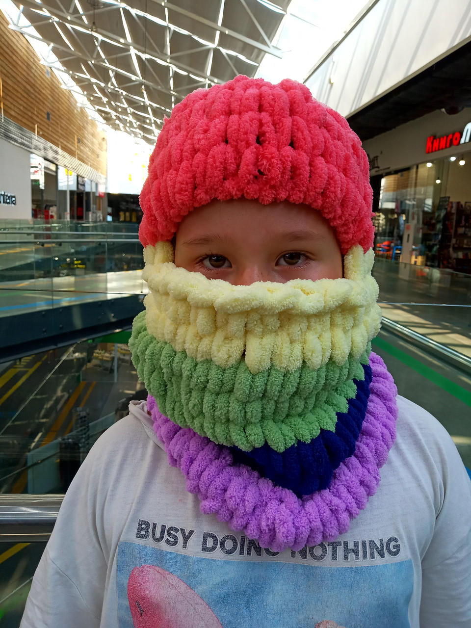 В'язана шапка-балаклава, фото 1