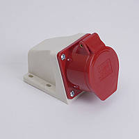 Силова розетка 3Р+РЕ+N 16А, ССІ-115 TAKEL, для 380 В (503213) ТАКЕЛ, стаціонарна