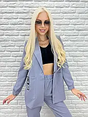 Удобный и красивый женский костюм на каждый день из костюмной ткани, фото 4