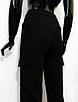 Жіночі Прямі штани із широкими штанинами з накладними кишенями, фото 3