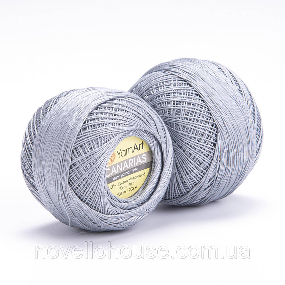 YarnArt CANARIAS (Канаріс) № 5326 світло-сірий (Пряжа мерсеризована бавовна, нитки для в'язання)