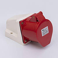 Силова розетка 3Р+РЕ+N 32А, ССІ-125 TAKEL, для 380 В (503231) ТАКЕЛ, стаціонарна