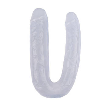 Прозорий подвійний фалоїмітатор для мастурбації 17.7 Inch Dildo | Limon, фото 3