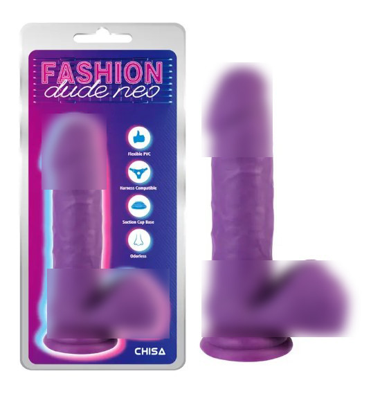 Фалоїмітатор на присоску Dual Density Cock Dildo Purple 7.6 | Limon