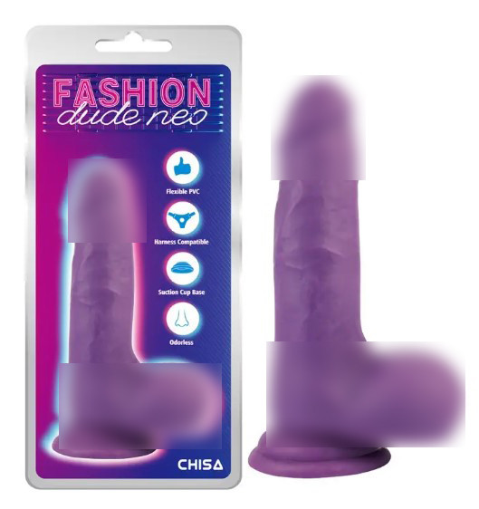 Фалоїмітатор на присоску Dual Density Cock Dildo Purple 7.0 | Limon