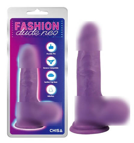 Фалоїмітатор на присоску Dual Density Cock Dildo Purple 7.0 | Limon, фото 1