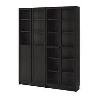 Книжкова шафа з парою панельних дверей IKEA BILLY БІЛЛІ / OXBERG ОКСБЕРГ, 892.807.33