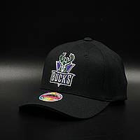 Оригинальная черная кепка Mitchell & Ness Snapback Milwaukee Bucks