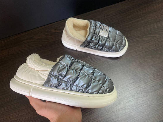 Дутики короткі хутряні угги низькі не промокаючі UGG GREY зимові теплі, фото 4
