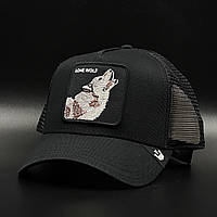 Оригинальная черная кепка с сеткой Goorin Bros. Lone Wolf Animal Farm Trucker 101-0389-BLK